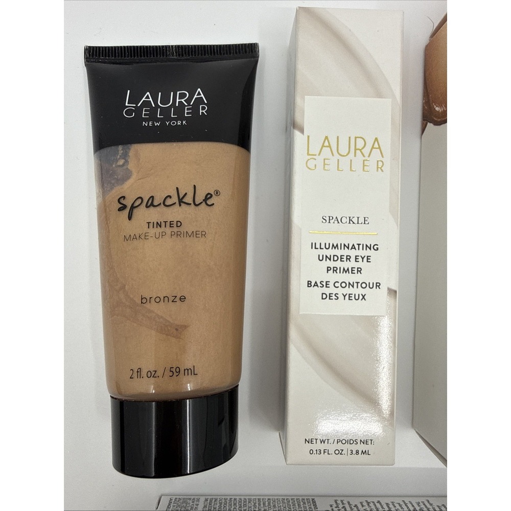Laura Geller Lot Of 4 Spackle Makeup Primers & Concealer Light Bronze NEW - Picture 2 of 6